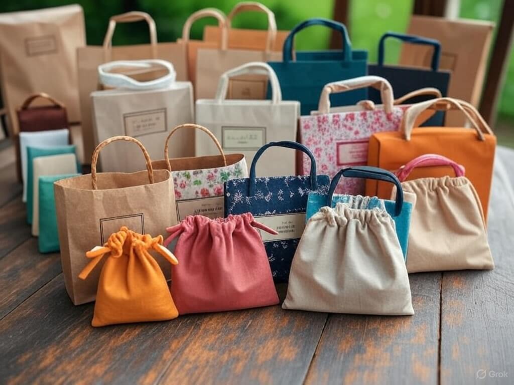 Sacs personnalisés en tissu et papier avec logo